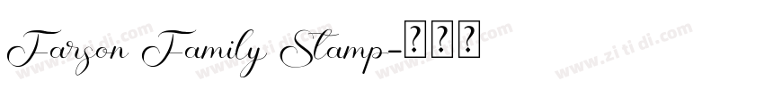 Farson Family Stamp字体转换